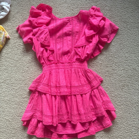 LoveShackFancy Hot pink Natasha dress - Picture 2 of 3